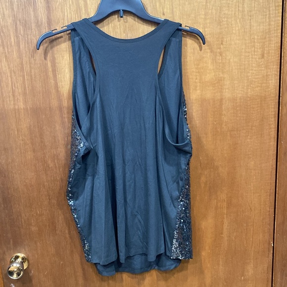 Lane Bryant charcoal gray sparkly top - Picture 2 of 2